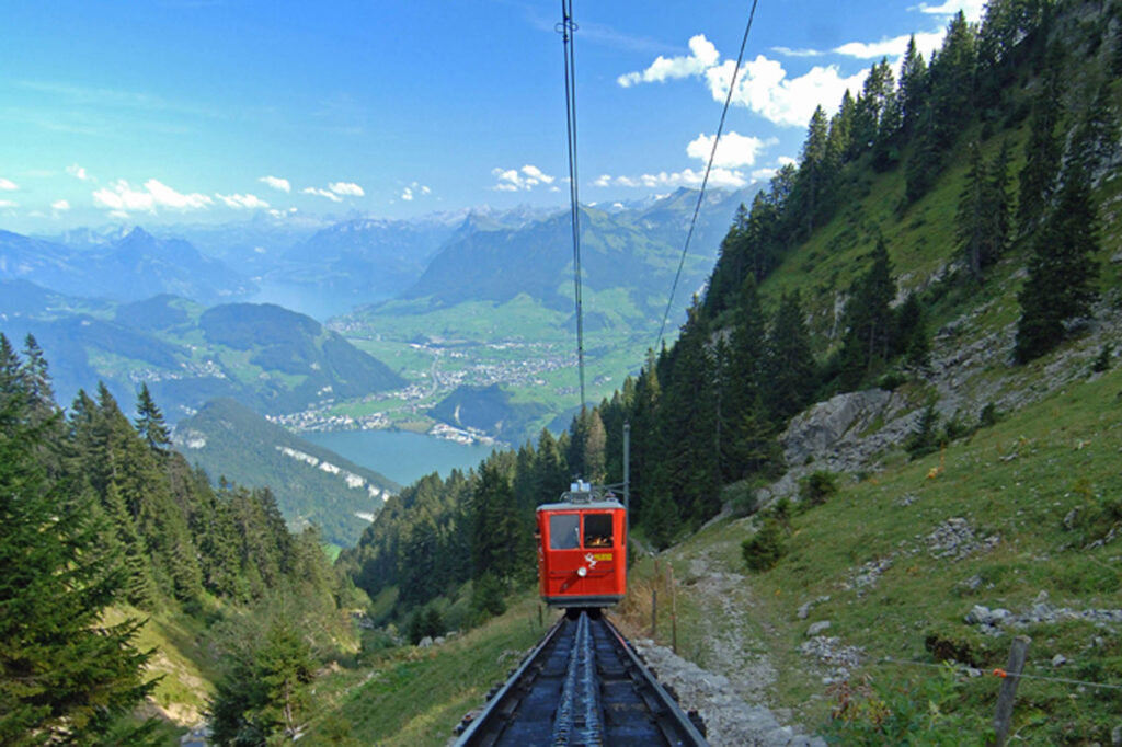 zahnradbahn sicht auf see