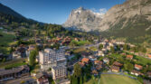 Belvedere Swiss Quality Hotel Grindelwald Wetterhorn Drohne Sommer 2