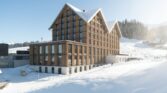 Stoos Lodge Aussenansicht Winter