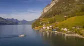 Walenseeschiff Quinten im Herbst
