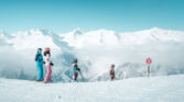 Familie Skifahren